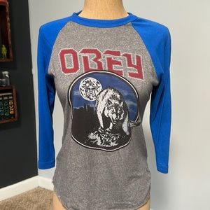 Obey graphic baseball T